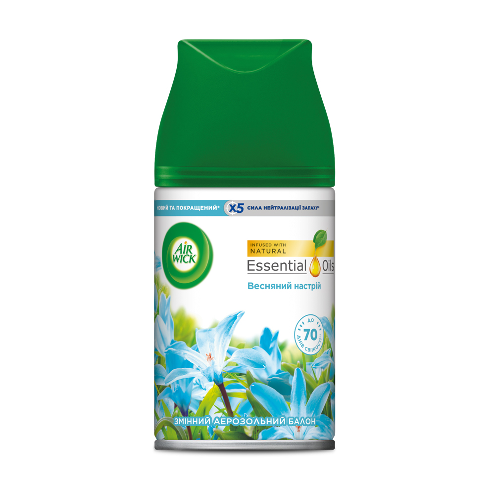 Змінний балон до автоматичного аерозольного освіжувача повітря Air Wick Freshmatic Весняний настрій, 250 мл